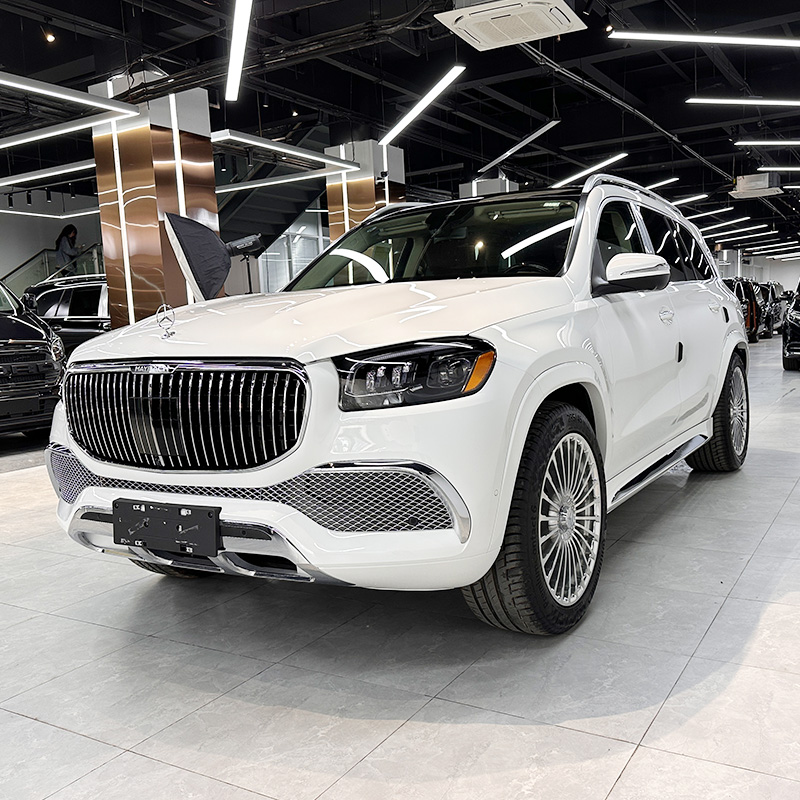 白色高配版奔驰GLS600大型SUV 原厂电吸门